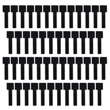 Imagem de Pacote com 50 abraçadeiras reutilizáveis de fita autoadesiva para uso pesado, organizador de cabos multiuso para casa, escritório e centros de dados – Solução de gerenciamento de cabos preta (preto)