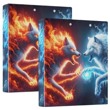Imagem de Wolves Ice and Fire Fichário pequeno com três anéis, resistente, 3 anéis, 2 unidades, material escolar universitário