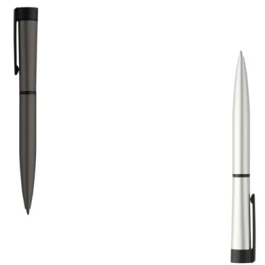 Imagem de Caneta esferográfica de metal escrita em azul Design moderno para estudos e anotações (Kit 2 Verde;)