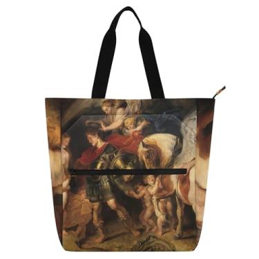 Imagem de Rubens Prints Perseus Andromeda Bolsas de trabalho para mulheres Tote Canvas School Tote Book Purse Medium Handbags Book Lovers Gifts