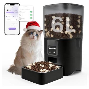 Imagem de Automatico Pet Alimentador para Gatos com Caes - 6L Comedouro Automático para Cat - 2.4G WiFi Automatic Feeder para Inteligente Programavel APP - Smart Racao Dispenser de Gato com Cães