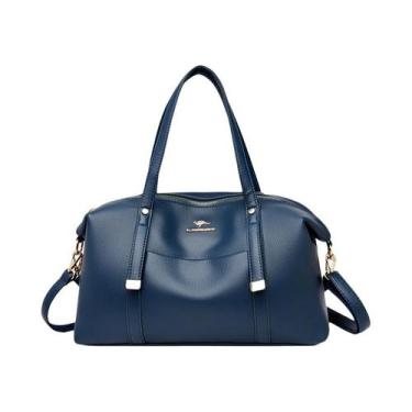 Imagem de Bolsa Tote De Couro Macio De Grande Capacidade Para Mulheres, Luxuosa 