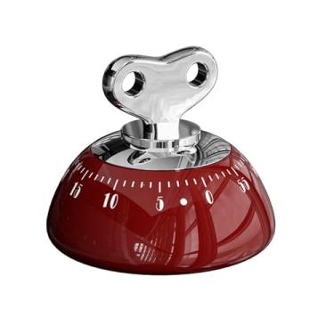 Imagem de Temporizador visual de cozinha para cozinhar, relógio de cozinha com alarme alto, temporizadores para sala de aula, casa e estudo, temporizador de mesa mecânico, sem necessidade de pilhas, traseira