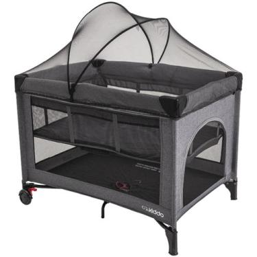 Imagem de Berço Cercado Desmontavel Portatil Kiddo Fast Melange Grafite