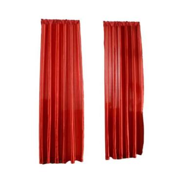 Imagem de Cortina De Pólo De Cetim Em Cor Sólida Para Decoração De Sala De Estar