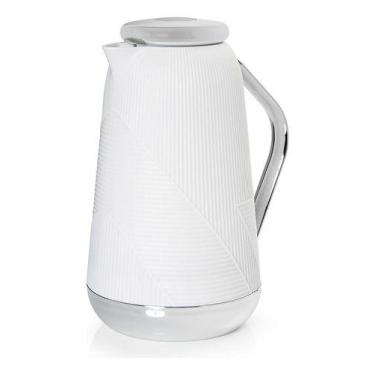 Imagem de Garrafa Termica 1 Litro Bari Plus Branca Para Cha E Cafe Termopro