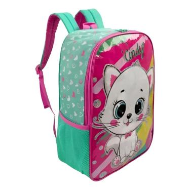 Imagem de Mochila de Costas para Meninas Gatinha Cindy Reforçada Resistente - Gatinha - Luxcel