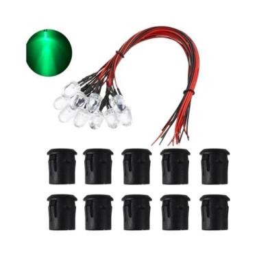 Imagem de Diodos Emissores De Luz LED 12V 10Pacote 10MM Lâmpada Pré-Cabeada Com 
