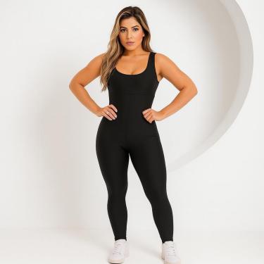 Imagem de Macacão Longo Legg Fitness Academia Bojo Removível-Feminino