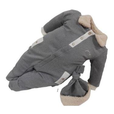 Imagem de - Kit Macacão Longo Luxo Paraiso Bebe Menino + Touca 11578 - Paraíso, 