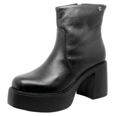 Imagem de Bota Feminina Couro Cano Baixo Salto Alto Bottero 360601-Feminino