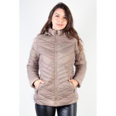 Imagem de Jaqueta feminina de nylon alongada com capuz 80236-Feminino