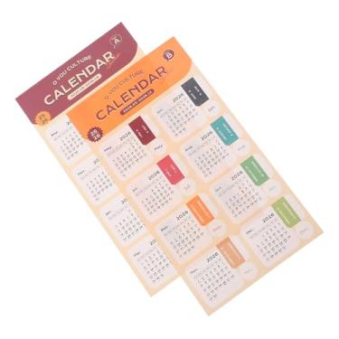 Imagem de Operitacx Conjunto de 2 Folhas de Adesivos para Calendário de 2026 Com 16 Meses, Mensais para Agendas, Etiquetas Autoadesivas para Cadernos, Diários E Organizador de Agenda Anual.