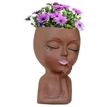 Imagem de Plantador de rosto, Vaso de planta de rosto | Pote Rosto - Vasos para plantadores de rosto, vaso de flores de rosto exclusivo para plantas de interior, vasos suculentos pequenos e bonitos com drenagem