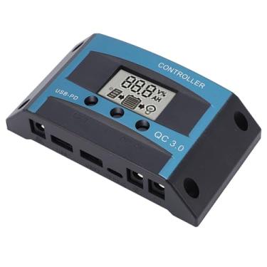 Imagem de Jiawu Regulador de Carregamento do Algoritmo MPPT do Controlador de Carga Solar Com Portas USB Duplas para Maior Eficiência de Utilização de Energia ABS 4,72x2,56in (50A)