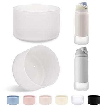 Imagem de LUCKINEE 2 peças de bota de silicone para Owala 1,134 g, base inferior de frasco protetor para Owala FreeSip Twist and Flip Flask 1,134.0 g e Hydro Flask 907.2 g 1,134.0 g e mais garrafas com diâmetro