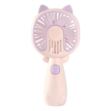 Imagem de Ventilador elétrico mini, carregável, portátil com carregamento USB(rosa)
