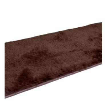 Imagem de Tapete Passadeira 2,00 x 0,60 Felpuda Beira Cama Corredor Quarto Sala Pelo Fácil de Limpar e Durável, Adapta-se a Residências Brasileiras(MARROM)