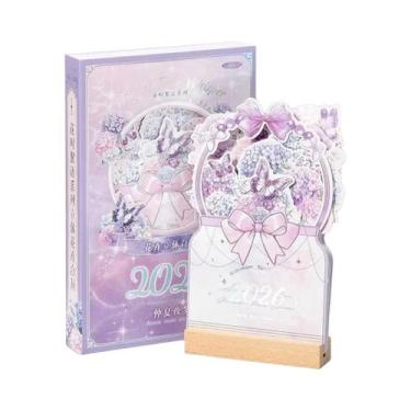 Imagem de Calendário De Mesa Floral 2026 Flores Floridas Mensal Para Decoração D