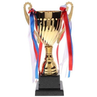 Imagem de Toyvian Taça de Troféu Grande Em Metal Dourado: 37,8 Cm (14,9 Polegadas) - Prêmio para Vencedores de Futebol, Basquete, Rúgbi, Torneios E Eventos Corporativos - Recompensas para Eventos Esportivos,