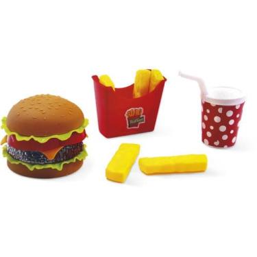 Imagem de Brincando de Casinha KIT FAST Food Lanche Feliz com Acessórios