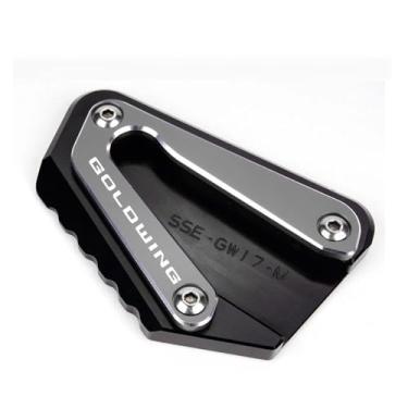 Imagem de Anti-derrapante Para goldwing 1800 2018-2023 gold wing gl1800 2002-2017 cnc suporte de pé placa extensão lateral ampliar(Gray A)