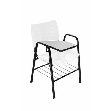 Imagem de Cadeira Iso com Braço Linha Polipropileno Iso Universitária Branco