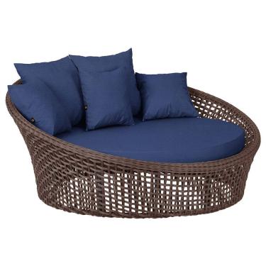 Imagem de Chaise Hungria Pintura Preta Corda Náutica E10 Trama Marrom