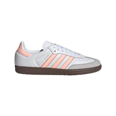 Imagem de adidas Originals Tênis feminino Samba, Calçado branco/laranja claro/semi coral, 40