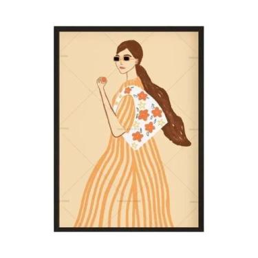 Imagem de Pintura Em Tela De Praia Tropical, Verão, Vinho E Lagosta, Arte De Con