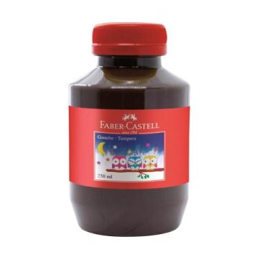 Imagem de Tinta Guache Escolar 250ml FABER-CASTELL Marrom, Marrom