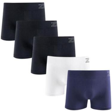 Imagem de Kit 5 Cuecas Boxer Zee Rucci Masculina Microfibra Poliamida, Sortido v