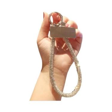 Imagem de Cordão De Luxo Para Celular Com Diamantes, Corrente Curta Leve, Alça D