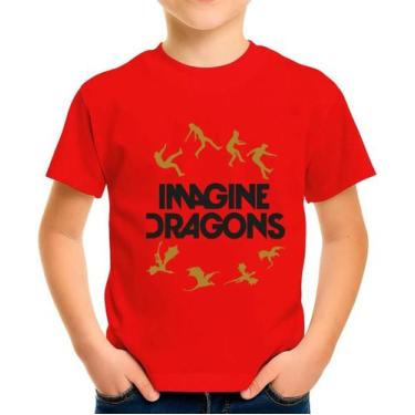 Imagem de Camiseta Camisa Infantil Juvenil Banda Imagine Dragonss Pop Rock MD5 -