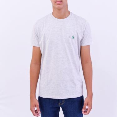 Imagem de Camiseta Ralph Lauren Masculina Básica Cinza Claro-Masculino