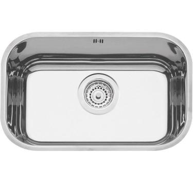 Imagem de Cuba Tramontina Lavínia 47 Bl Prime Em Aço Inox Alto Brilho 47x30 Cm Com Válvula E Esca...