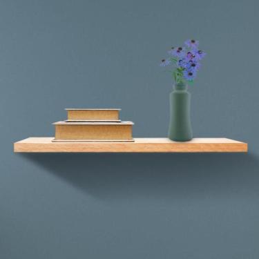 Imagem de 01 prateleira 60cm verniz incolor suporte invisível suspenso embutido 