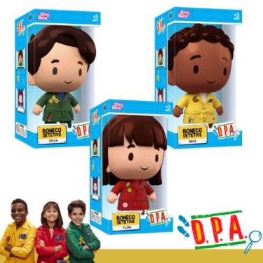 Imagem de Kit Bonecos DPA Flor Max E Zeca Detetives Do Prédio Azul - Rosita