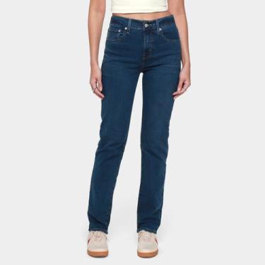 Imagem de Calça Levis 724 High Rise Straight Feminina, Azul claro, 42