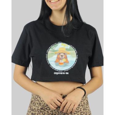 Imagem de Cropped DR7 Street Capivare-se - Preto-Feminino