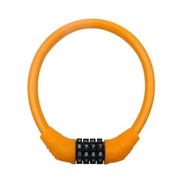 Imagem de Cadeado De Bicicleta Antifurto Com Código De 4 Dígitos, Cabo De Aço, C