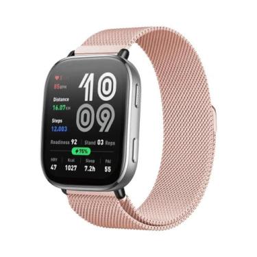 Imagem de Pulseira De Malha Metálica Magnética De 22mm Para Smartwatch Amazfit B