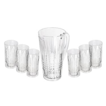 Imagem de Jarra com 6 Copos Wolff Queen de Vidro 1,5L/320ml