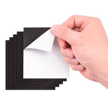 Imagem de 30 Folhas Imã Manta Imantada Adesivada 0,3mm 10x10 - Fermag