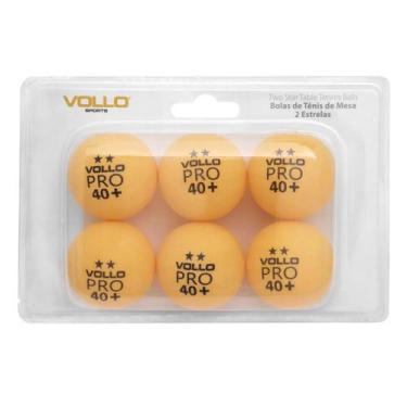 Imagem de Bola De Tenis De Mesa Com 6 Unidades Vollo - Vollo Sports, Laranja