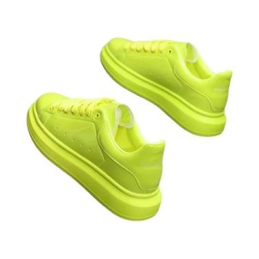 Imagem de Tênis Casual Unissex Vermelho Laqueado Para Skate, Tênis E Caminhada, 