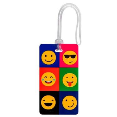 Imagem de Identificador de Bagagem Colorido - Emoticons - Sestini, Colorido