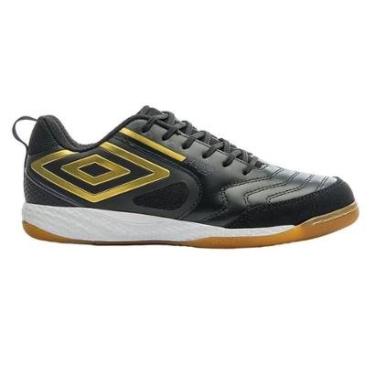 Imagem de Chuteira Futsal Umbro Pro 5 Bump Club - Preto+dourado-Unissex
