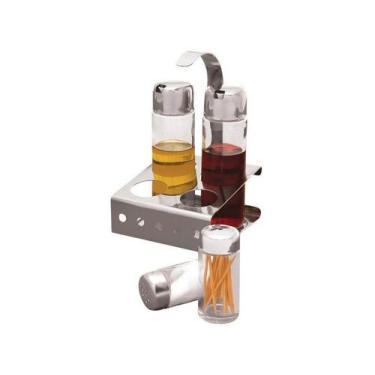 Imagem de Galheteiro Parma Inox 5 Pçs - Brinox