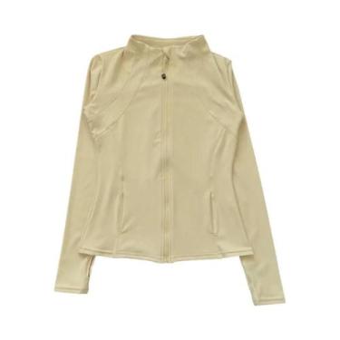 Imagem de Jaqueta Esportiva Feminina De Manga Longa Para Yoga, Corta-Vento, Top 